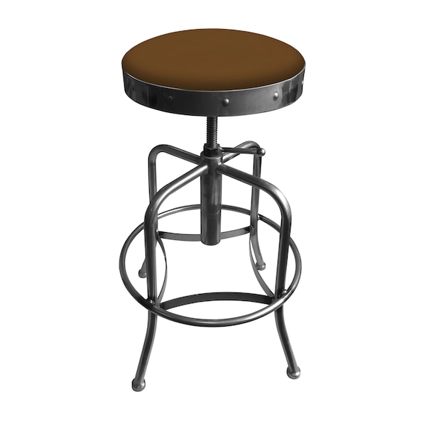 Adjustable Stool, Clear Coat Finish, Canter Thatch Seat
